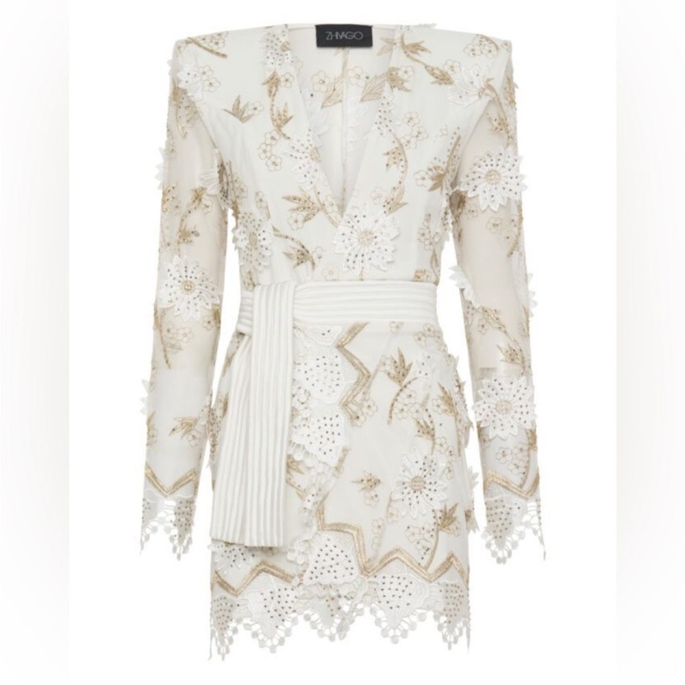 Zhivago By the Way White Mini Wrap Dress 4 - Picture 4 of 9